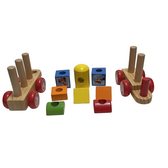 Melissa & Doug Disney Mickey Mouse & Friends 10 pc. wooden stacking train set - Picture 3 of 6